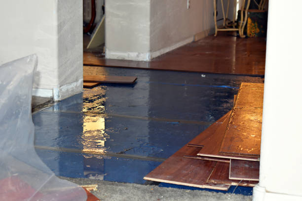 Professional Water Damage Restoration technician working in Coopersville, MI